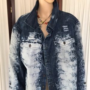 Limited edition MotoDenim GS-115 blchd jean shirt